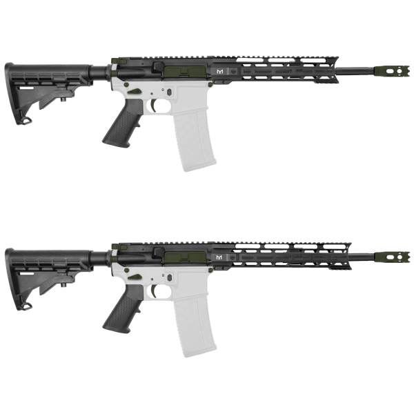 AR-15 5.56 NATO 16" CARBINE KIT WITH 10" OR 12" M LOK HANDGUARD-  CERAKOTE OD GREEN