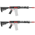 AR-15 5.56 NATO 16" CARBINE KIT WITH 10" OR 12" M LOK HANDGUARD-  CERAKOTE RED