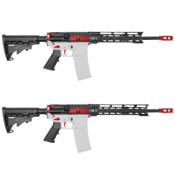 AR-15 5.56 NATO 16" CARBINE KIT WITH 10" OR 12" M LOK HANDGUARD-  CERAKOTE RED