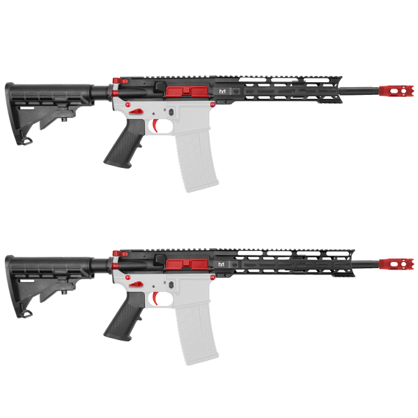 AR-15 5.56 NATO 16" CARBINE KIT WITH 10" OR 12" M LOK HANDGUARD-  CERAKOTE RED