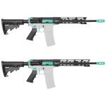 AR-15 5.56 NATO 16" CARBINE KIT WITH 10" OR 12" M LOK HANDGUARD-  CERAKOTE ROBINS EGG