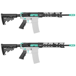 AR-15 5.56 NATO 16" CARBINE KIT WITH 10" OR 12" M LOK HANDGUARD-  CERAKOTE ROBINS EGG