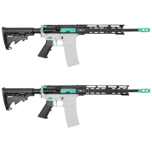AR-15 5.56 NATO 16" CARBINE KIT WITH 10" OR 12" M LOK HANDGUARD-  CERAKOTE ROBINS EGG