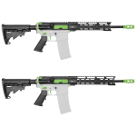 AR-15 5.56 NATO 16" CARBINE KIT WITH 10" OR 12" M LOK HANDGUARD- CERAKOTE ZOMBIE GREEN