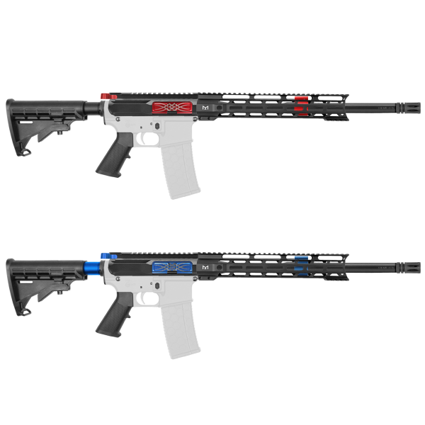 AR-15 5.56 NATO 16" CARBINE KIT WITH 12" M LOK HANDGUARD- ANODIZED COLOR OPTIONS