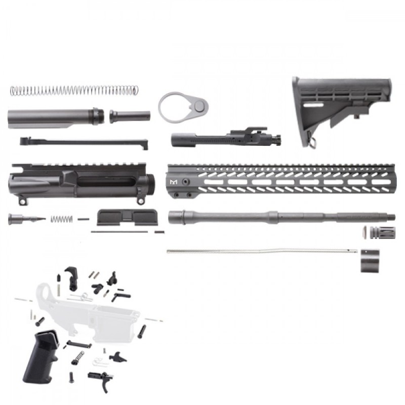AR-15 Rifle Build Kit with Lower Part Kit & 15