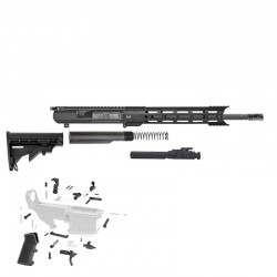AR-10/LR-308 Rifle Kit with BCG, Upper, Lower Part Kit & 12" Hybrid M-Lok (Complete Upper Assembly and Lower Parts Kit) 
