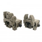 Polymer Front and Rear Sight -Spring Loaded- Cerakote FDE