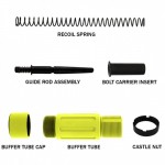 AR-15 Complete Compact Buffer Tube 3.5'' Cerakote -Lemon Yellow 