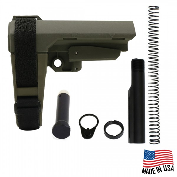SB Tactical SBA3 Brace ODG (USA) and Buffer Tube Kit AR