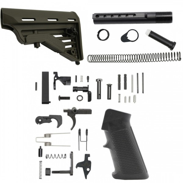 AR-15/AR-10 Blackhawk Knoxx Commercial ODG Buttstock w/ Complete Buffer Tube Kit and Lower Parts Kit Option-Commercial