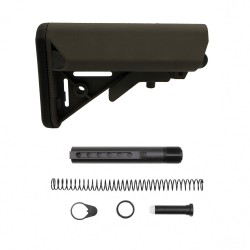 AR-15 Mil-Spec 6-Position Collapsible Buffer Tube Kit- SOPMOD Stock- Cerakote OD Green