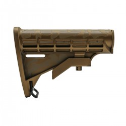 CERAKOTE CAMO| AR-15 Collapsible Standard Version Stock Body-Mil Spec| Flat Dark Earth and Burnt Bronze