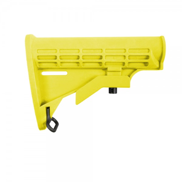 AR-15 Collapsible Standard Version Stock Body-Mil Spec- Cerakote Lemon Zest