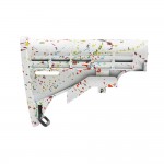 CERAKOTE SPLATTER| AR-15 Collapsible Standard Version Stock Body-Mil Spec- BASE BRIGHT WHITE- PATTERN- RGB-RED-PNK-ORG-LEM-ZBG- MADE IN U.S.A