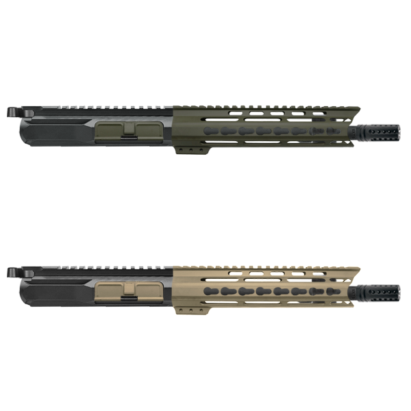 AR-15 5.56 NATO 10'' PISTOL- BILLET UPPER WITH 10'' HANDGUARD- CERAKOTE COLOR ACCENT BUNDLE- UPPE ASSEMBLY 