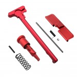 AR-15 Standard Charging Handle with Forward Assist and Ejection Cover Door Combo - RED