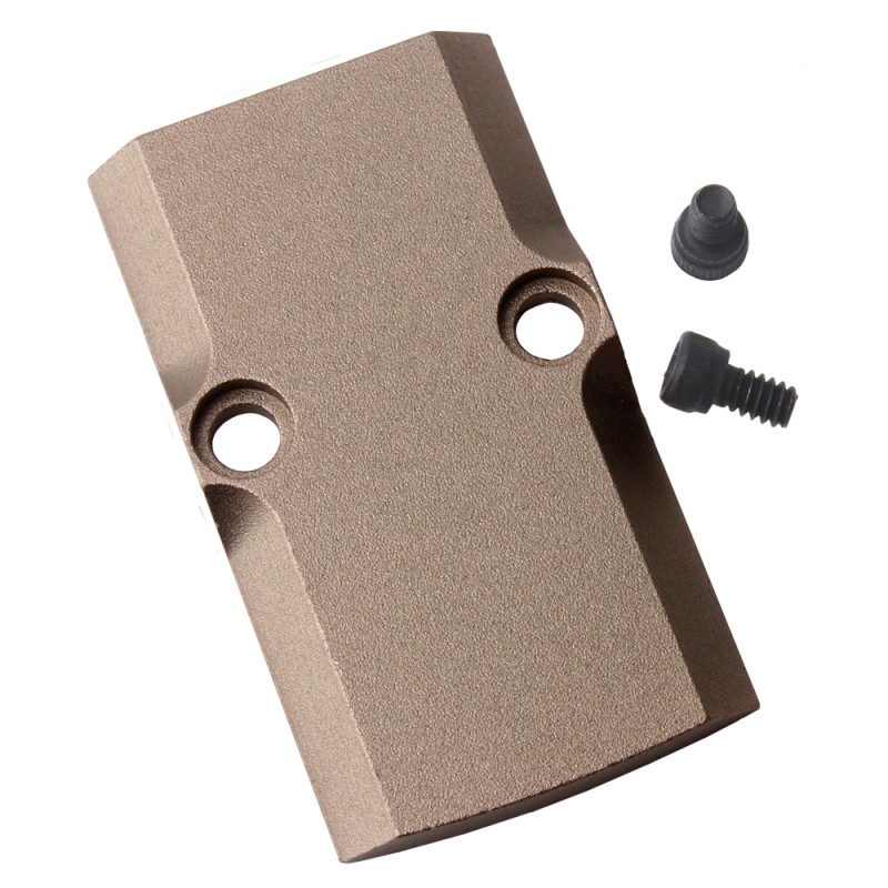 thumbnail image 2 of Red Aluminum RMR Cover Plate For Glock 17, 19, 26 Optic Cut Slides – Thread Cover 2 of 5