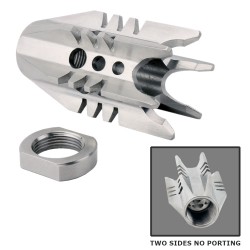 AR 9 MM Booster Flash Hider  1/2x36" Thread Pictch - Stainless