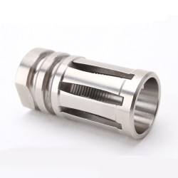 AR-10/LR-308 Birdcage Muzzle Brake for 5/8"x24 Pitch - 5 Ports - Stainless