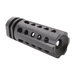AR 9MM Multi Port Flash Hider - 1/2"x36 Thread Pitch  - Black