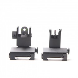 Fiber Optics Flip Up Front & Rear Sights with Red and Green Dots