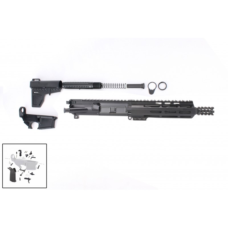 Ar 15 105 Pistol Build Kit With Custom Usa Made Complete Upper Build With Magpul Grip Usa Made 10 M Lok Handguard Bcg And Lower Parts Kit