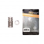 A2 Muzzle Brake for 1/2"x28 Pitch - 5 Ports - Silver - Packaged